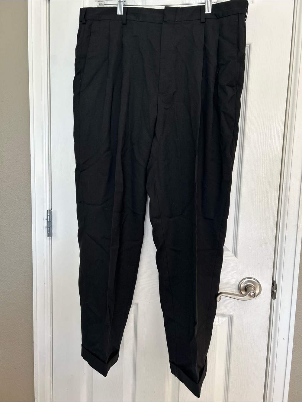Men’s Slates Dress Pants color black size 38x 30 polyester